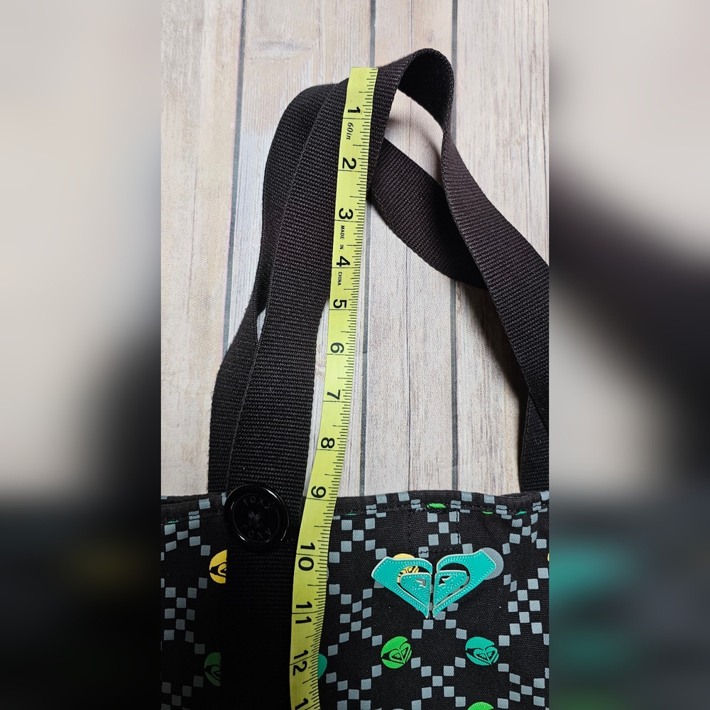 Roxy Black and Green Women's Tote Bag - Picture 7 of 8